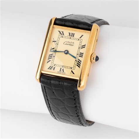 montre cartier tank vermeil